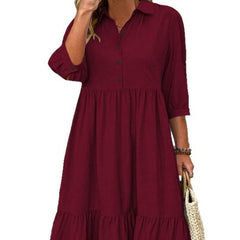 Maroon Midi with Collar