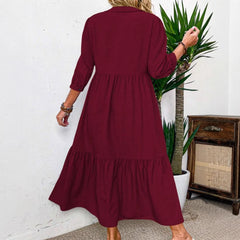 Maroon Midi with Collar